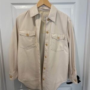 Wilfred Cream Button-Up Shirt Jacket